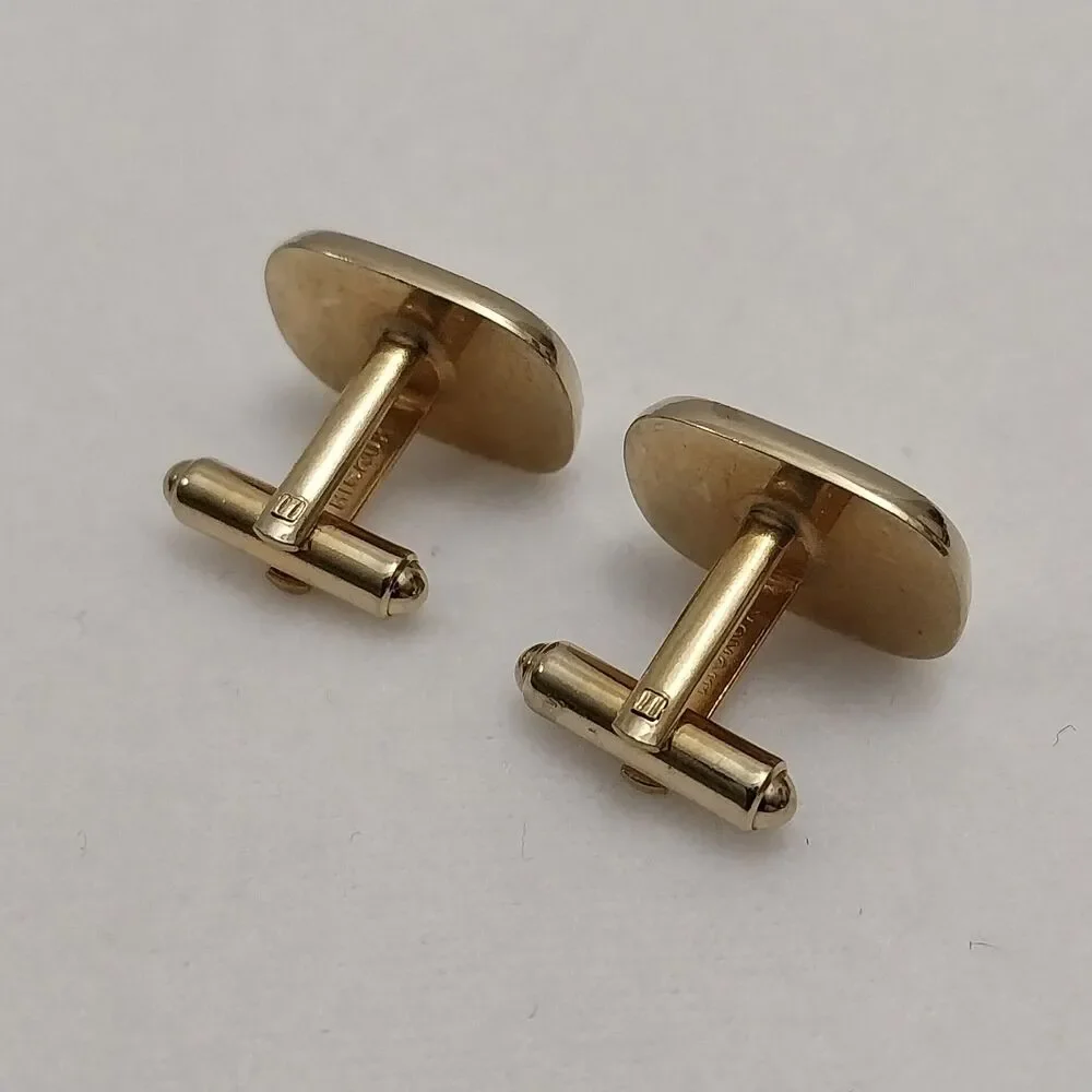 Vintage Gold Plated Cufflinks Made In USA #J201